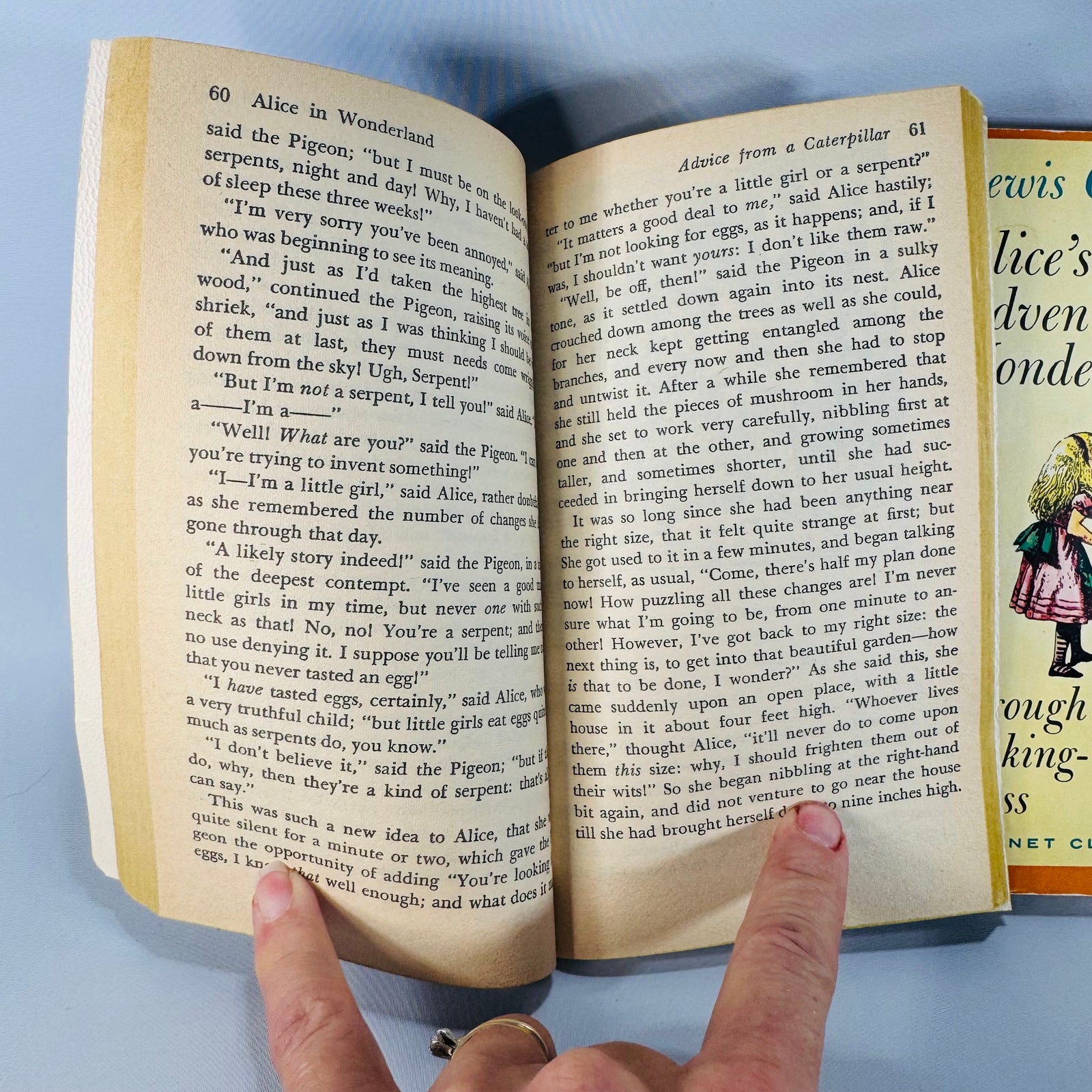 Classic Fantasy Literature — Vintage Alice in Wonderland 2-Book Paperback Set (Mid-Century) — Lewis Carroll | Tenniel Illustrations, Classic Fantasy Literature