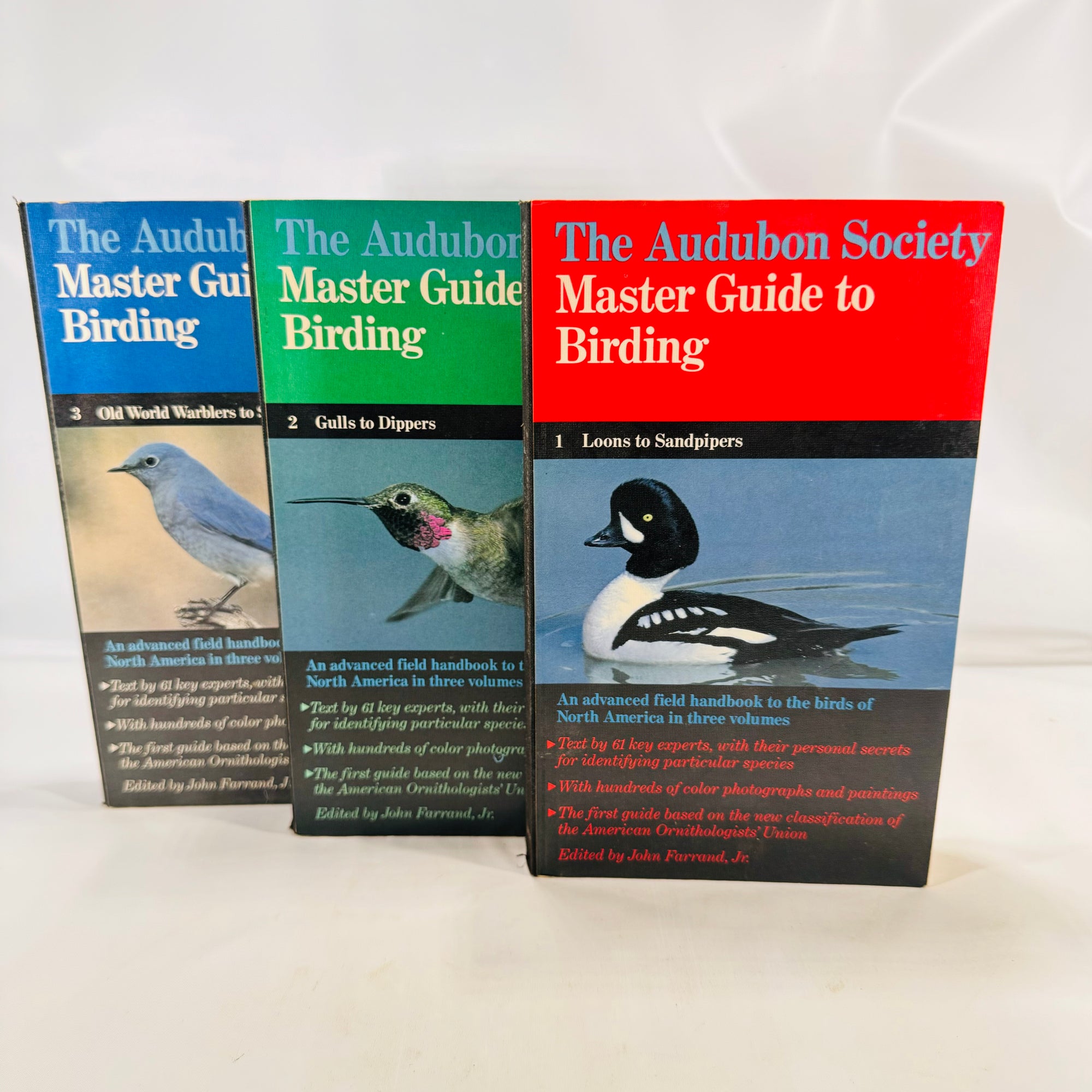 The Audubon Society Master Guide to Birding John Farrand 1983 by  First Edition Three Volumes Loons to Sandpipers Gulls to Dippers Old-World Warblers-Sparrows