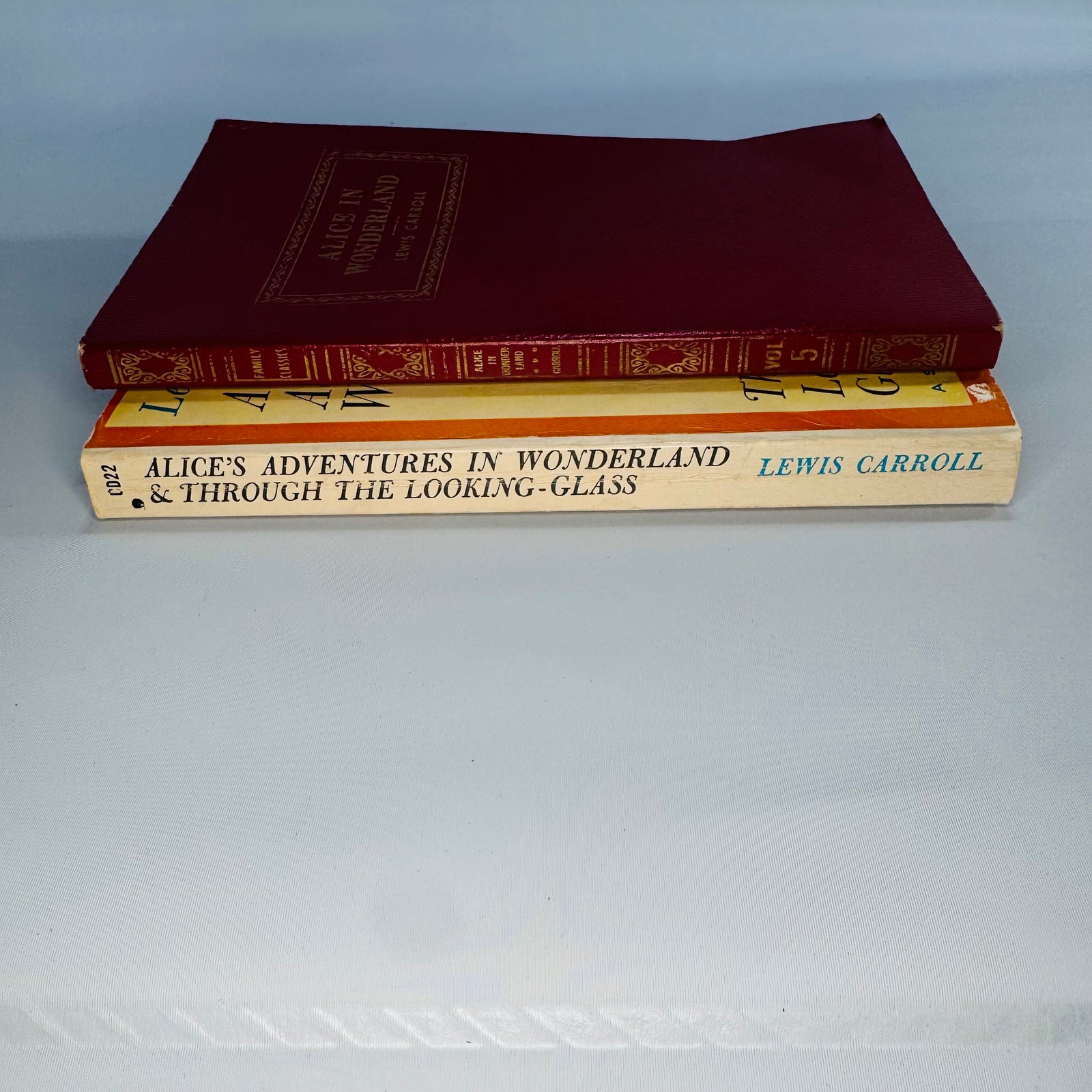 Classic Fantasy Literature — Vintage Alice in Wonderland 2-Book Paperback Set (Mid-Century) — Lewis Carroll | Tenniel Illustrations, Classic Fantasy Literature