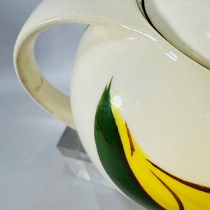 Blue Ridge Fantasia Creamer Sugar Bowl Set, Vintage Skyline Shape Hand Painted Southern Potteries