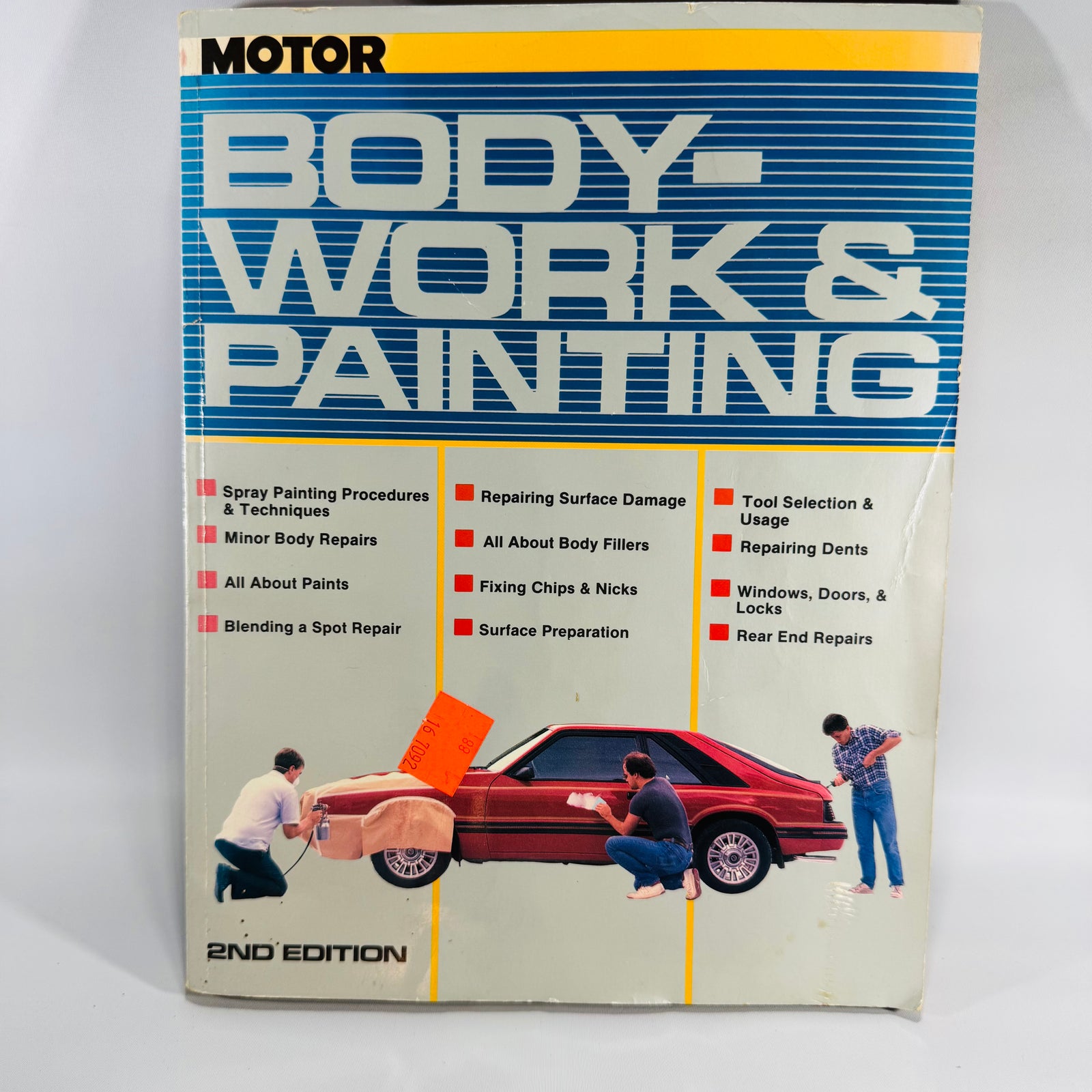 Vintage Automotive Repair Manual — Motor Bodywork & Painting (2nd Edition, 1988) — Motor / Hearst | Step-by-Step Photos, Automotive Repair
