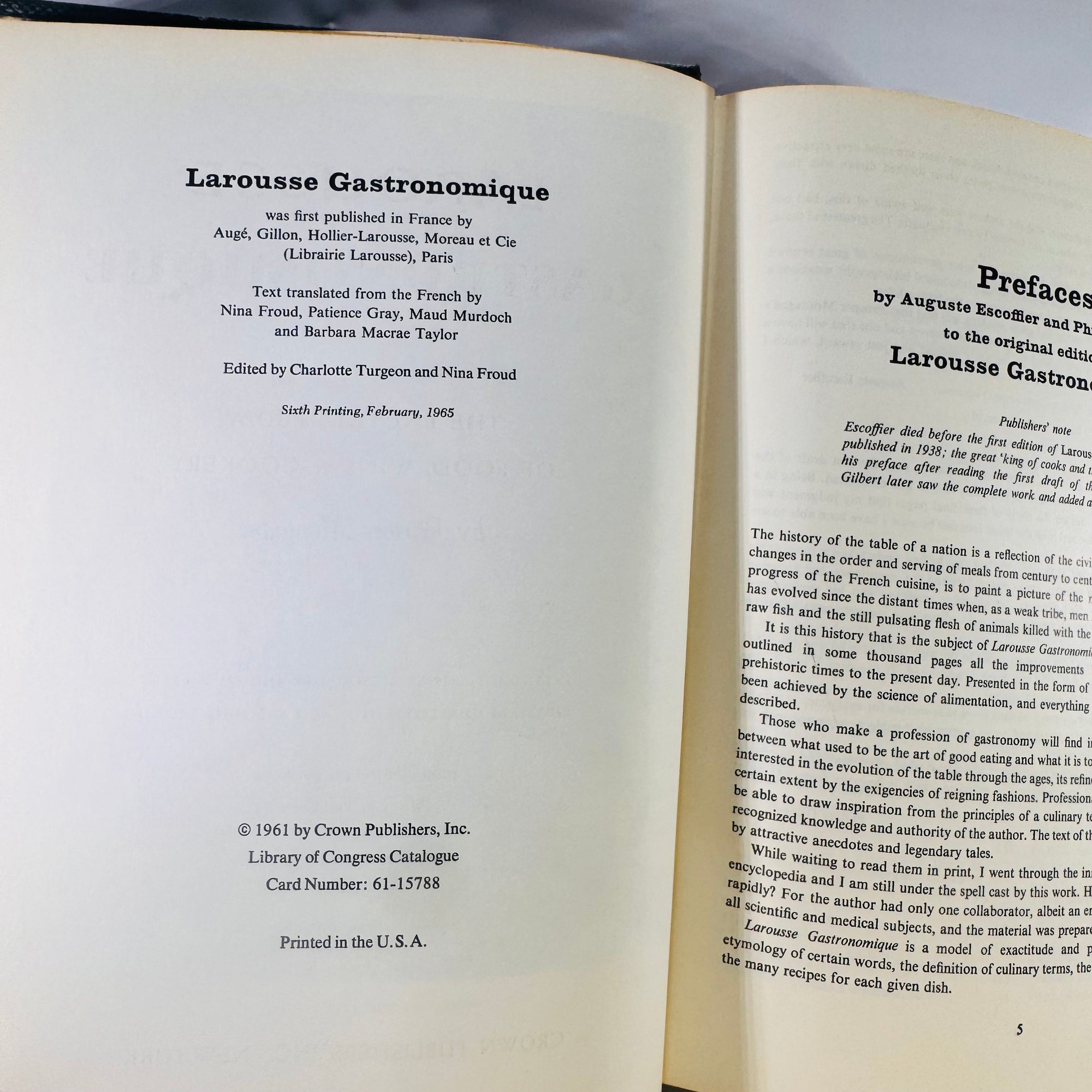 New Larousse Gastronomique The Worlds Greatest Cookery Reference Book 1983 Encyclopedia of Food Wine and Cookery Vintage Recipes Cookbook