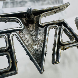 Vintage Ford Maverick Fender Emblem Pair, 1970–74 Chrome Longhorn Nameplates, D0DB-16098-B