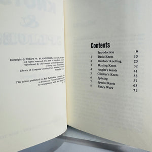 Knots & Splices — Percy W. Blandford (Hardcover w/ Dust Jacket) — Illustrated Knot Guide for Boating, Camping & Climbing