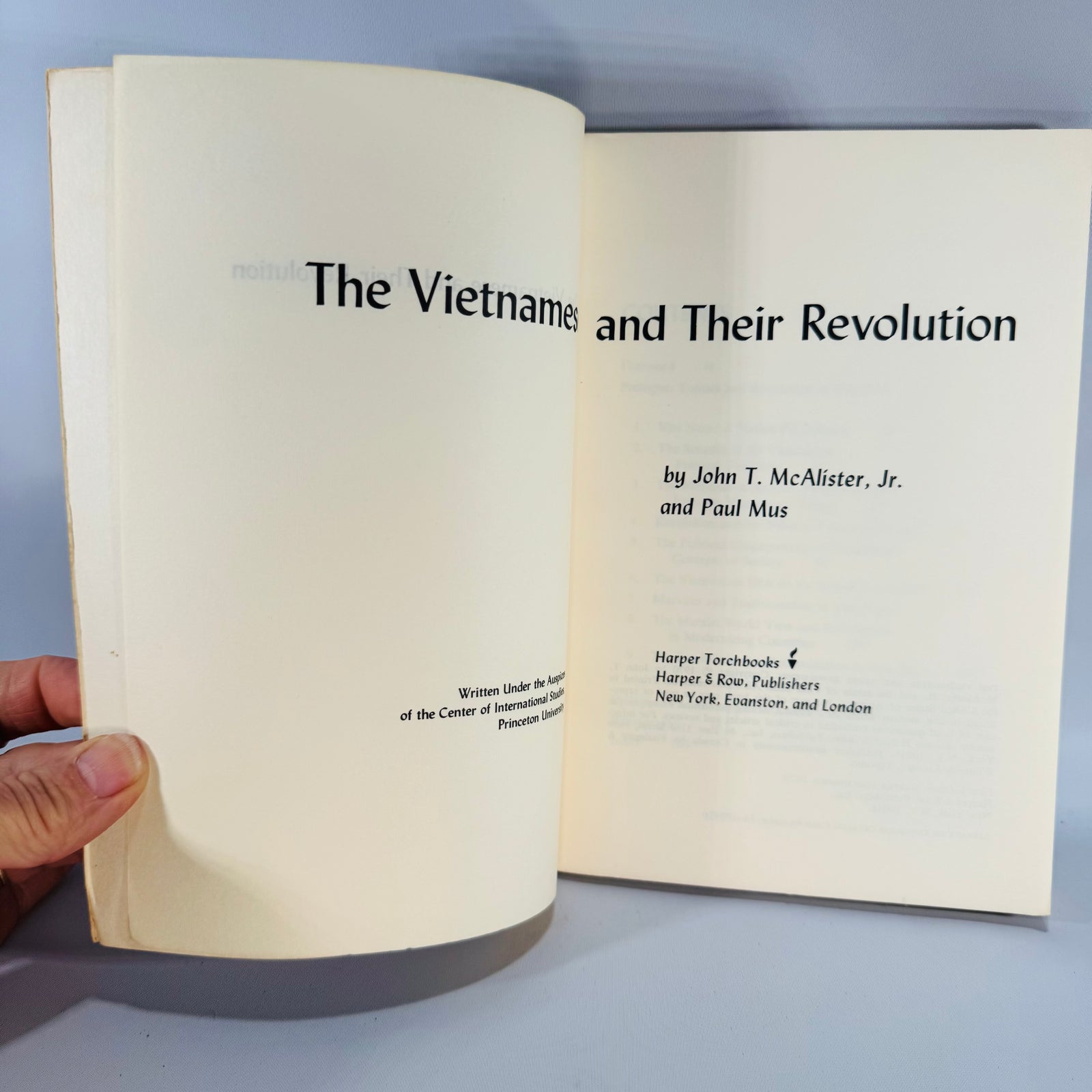 Vietnam History Political Science — The Vietnamese and Their Revolution (1970) — McAlister Jr. & Mus | First Edition Torchbook, History