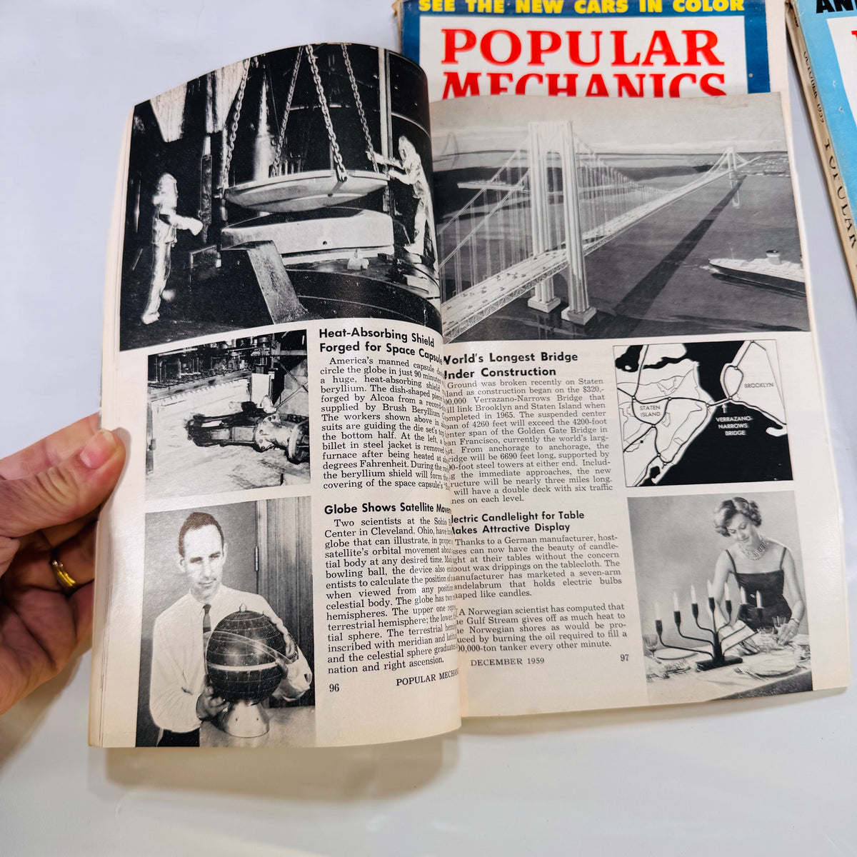 Popular Mechanics Magazine Run – July to December 1959 (6 Consecutive Issues)