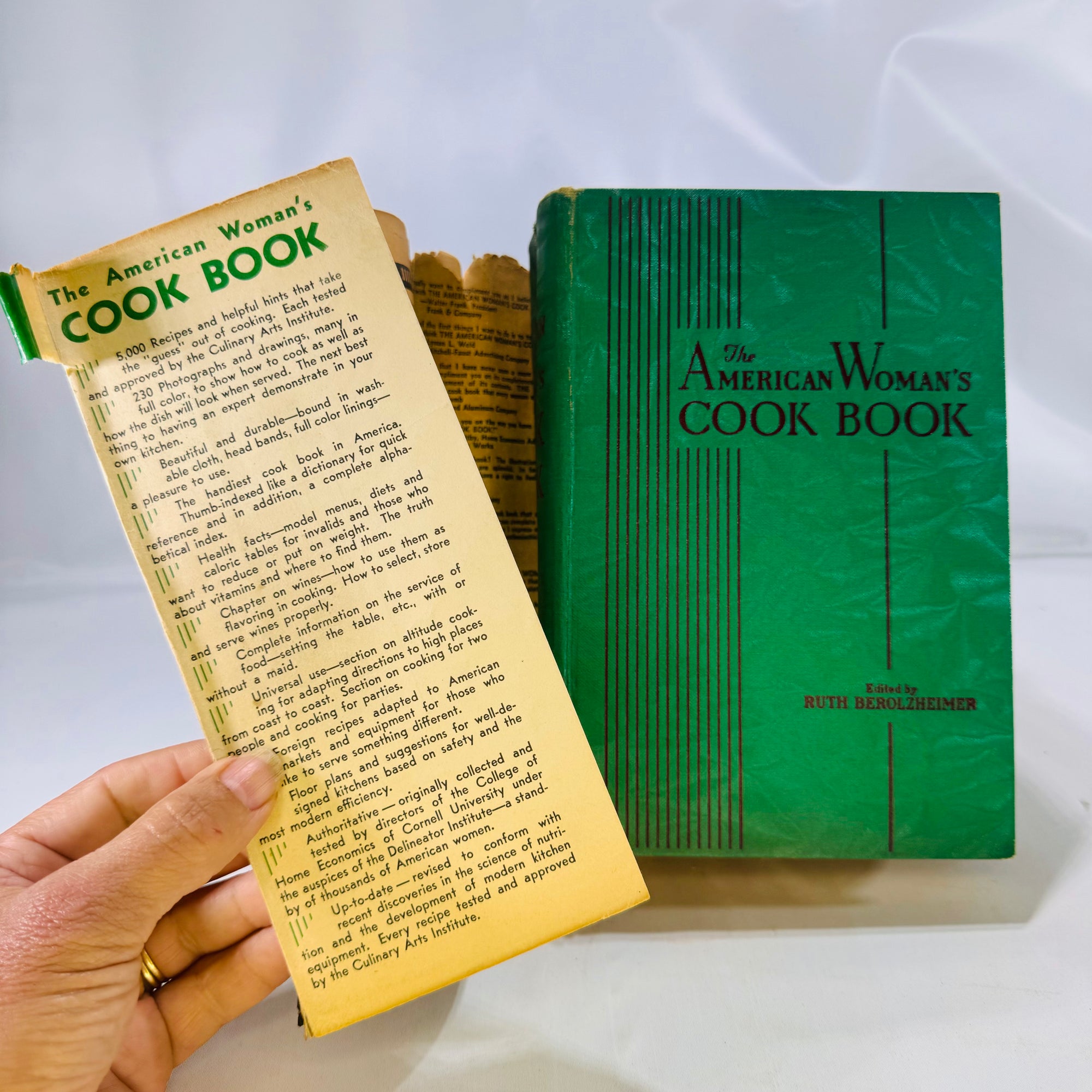 Woman's Home Companion Cook Book by Dorothy Kirk, 1941 Thumb Tabbed Edition with Dustjacket