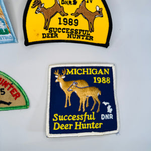 Michigan DNR Deer Patch Lot (4) — Successful Deer Hunter 1975, 1988, 1989 + 2010 Deer Management Cooperator