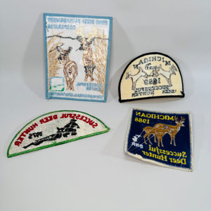 Michigan DNR Deer Patch Lot (4) — Successful Deer Hunter 1975, 1988, 1989 + 2010 Deer Management Cooperator