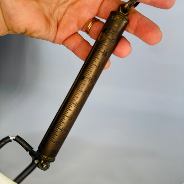 Vintage Chatillon Brass Hanging Spring Scale 9