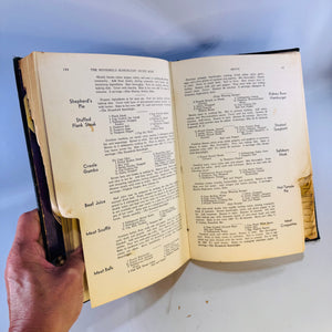 1944 Household Searchlight Recipe Book 17th Edition Thumb Indexed Vintage Hardcover Cookbook