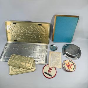 Vintage Oldsmobile Lansing GM Memorabilia Bundle Lot (GM 75 Ashtray + Plates)
