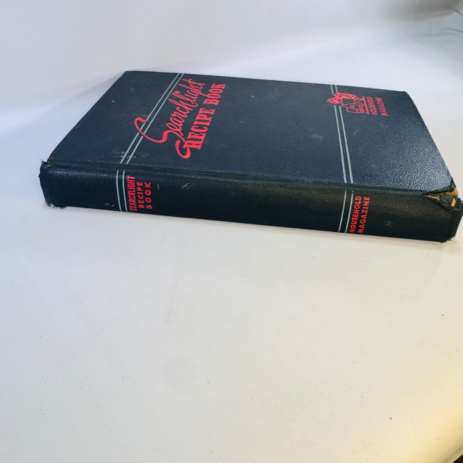1944 Household Searchlight Recipe Book 17th Edition Thumb Indexed Vintage Hardcover Cookbook