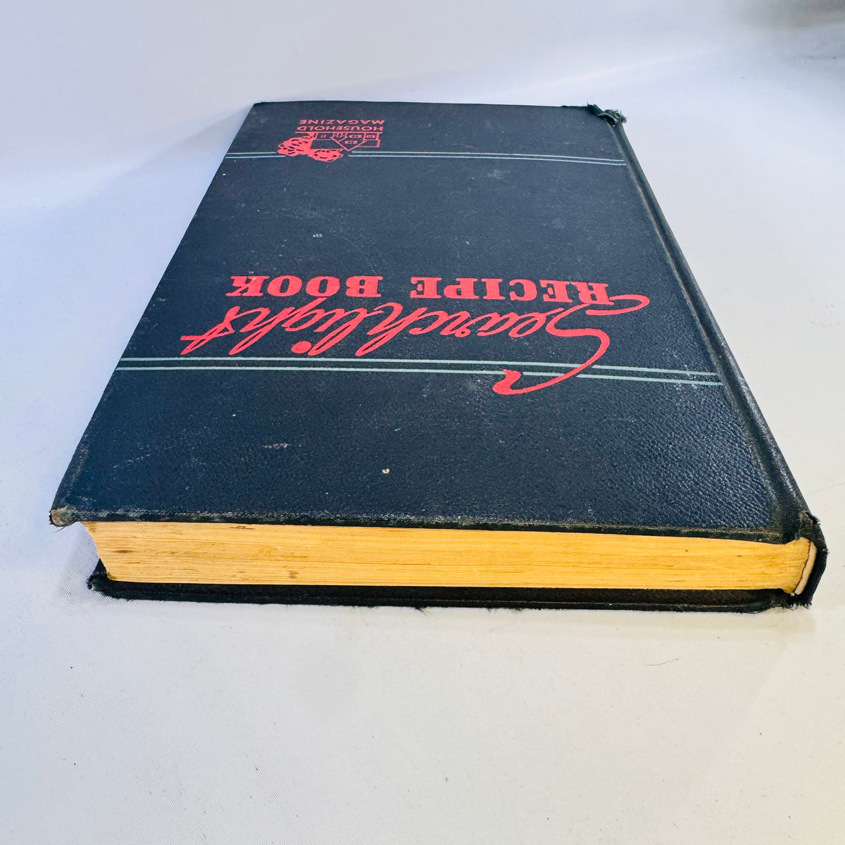 1944 Household Searchlight Recipe Book 17th Edition Thumb Indexed Vintage Hardcover Cookbook