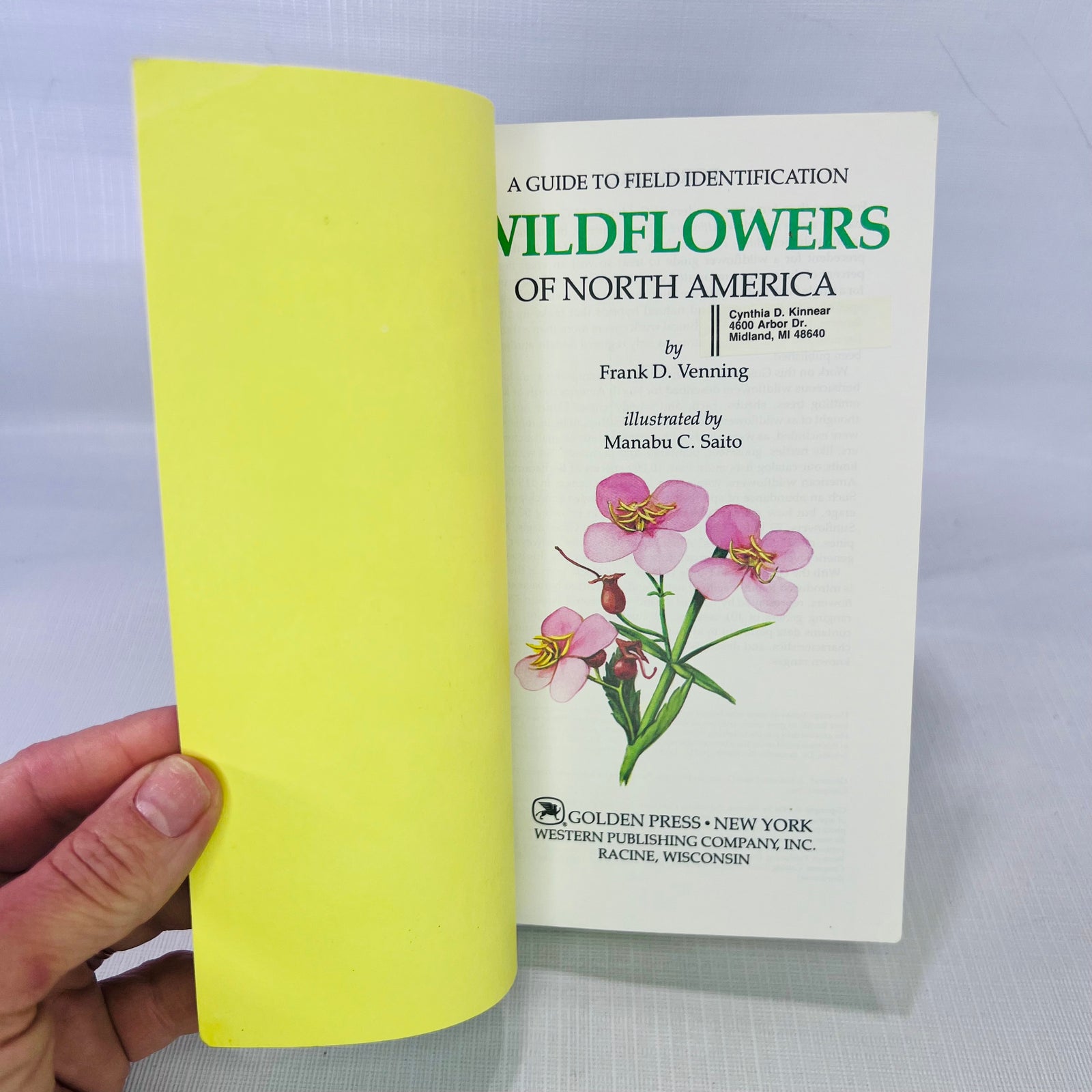 A Guide to Field Identification Wildflowers of North America by Frank Venning illustrated by Manabu C. Saito 1984 Golden Press