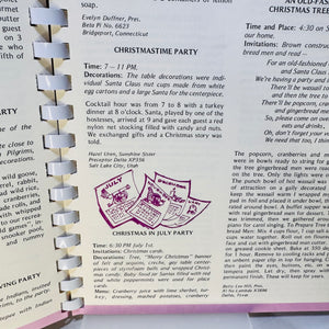 1973 Beta Sigma Phi International Party Book Vintage Spiral Party Planning and Entertaining Guide