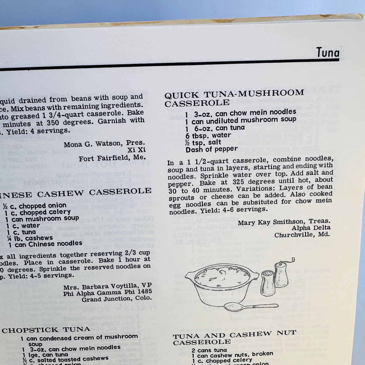 1968 Beta Sigma Phi Meats Cookbook Seafood Poultry 2000 Recipes Vintage Comb Bound Book