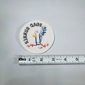 Vintage Road Runner Embroidered Patch – Round 2.5” 80s Sew-On Cartoon Bird Badge