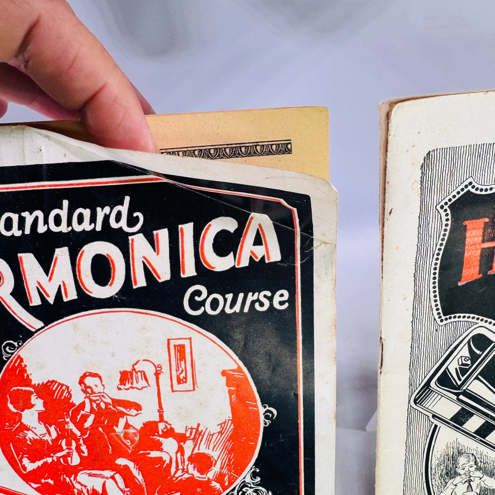1927 Harmonica Instruction Book Bundle New Standard Course and Harmony Two and Three Part Music