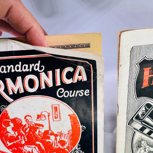 1927 Harmonica Instruction Book Bundle New Standard Course and Harmony Two and Three Part Music