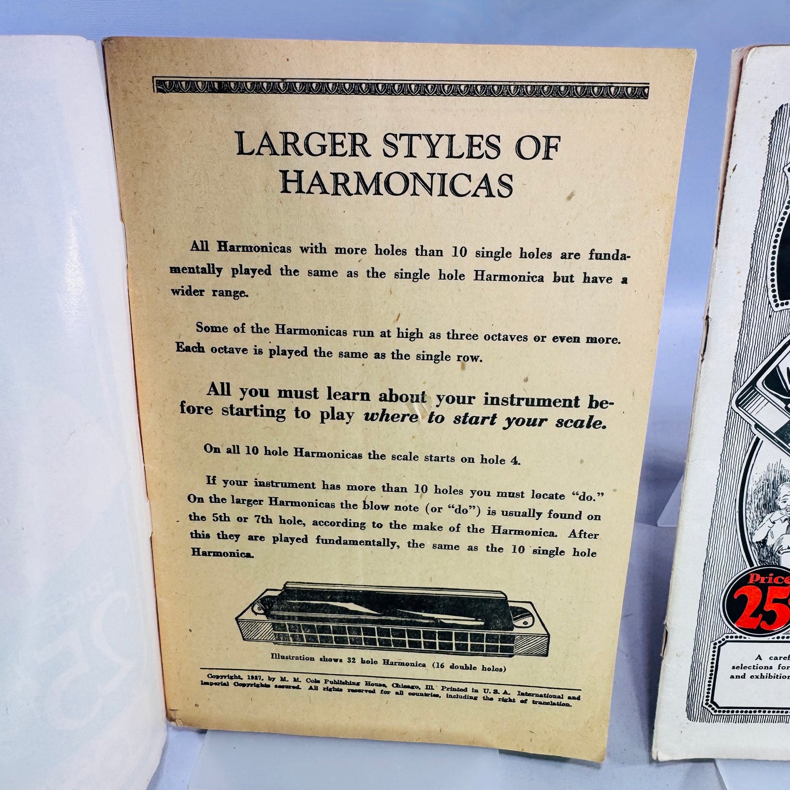 1927 Harmonica Instruction Book Bundle New Standard Course and Harmony Two and Three Part Music
