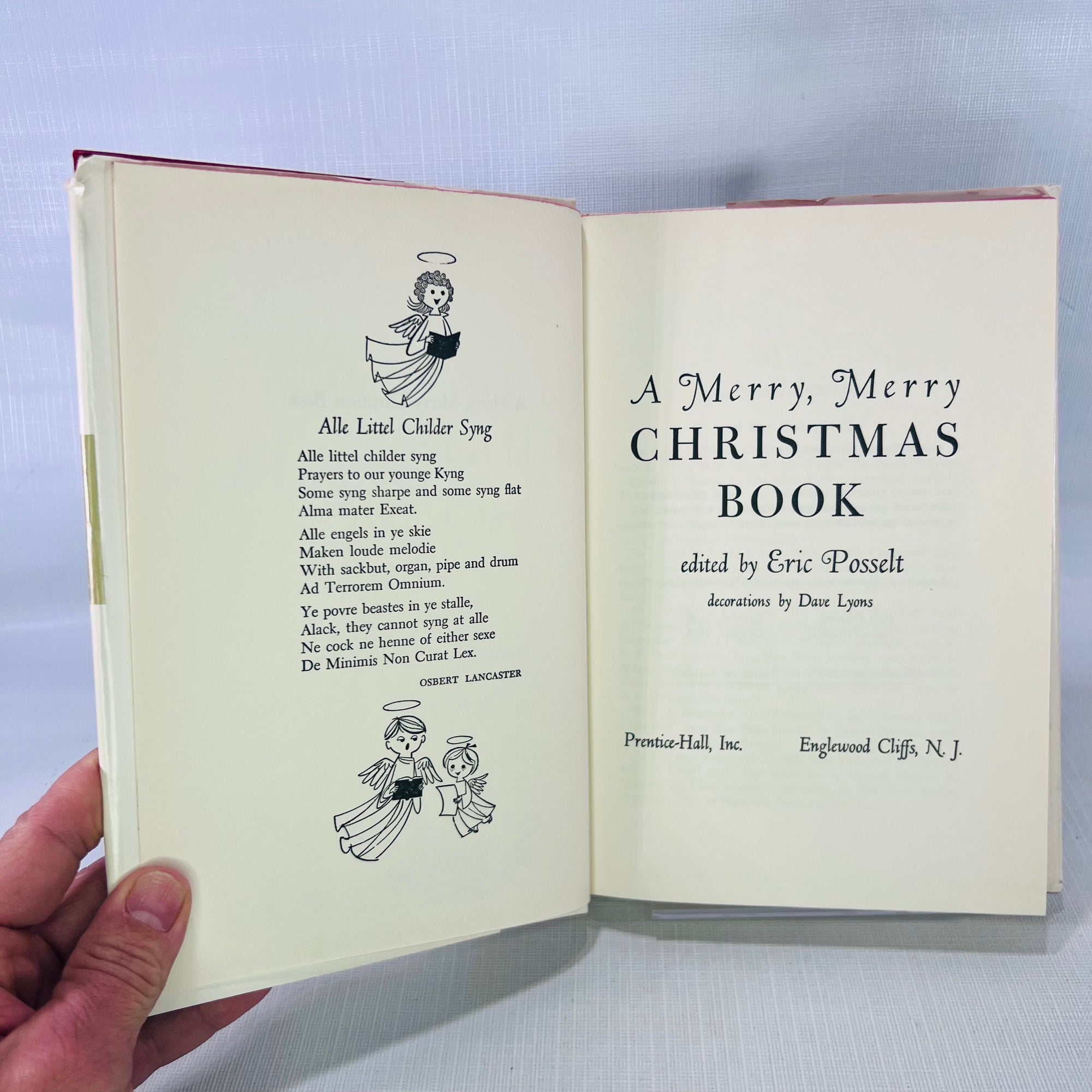 A Merry Merry Christmas Book Edited by Eric Posselt drawings by Dave Lyons 1956 Prentice-Hall Inc.
