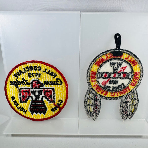 Cuwe Lodge 218 OA Patches (2) – Fall Conclave 1973 & 1979 - Reading Vintage