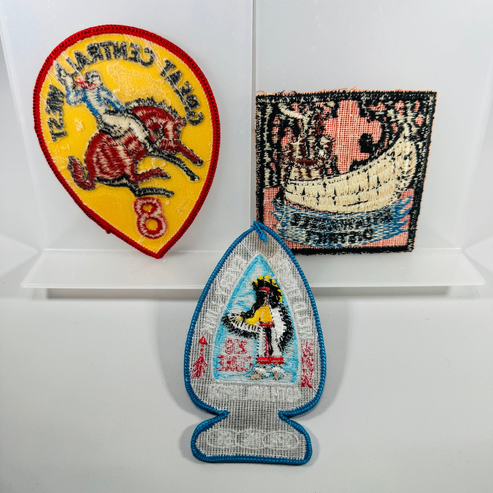 Vintage BSA Patch Lot (3) – Great Central West 8, Shiawassee District, OA Cuwe Lodge 218 Tapico Spring ’88