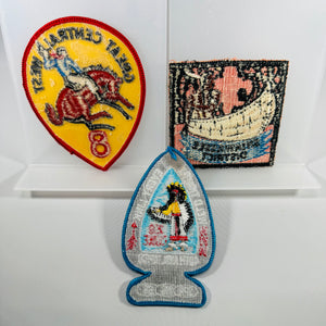 Vintage BSA Patch Lot (3) – Great Central West 8, Shiawassee District, OA Cuwe Lodge 218 Tapico Spring ’88