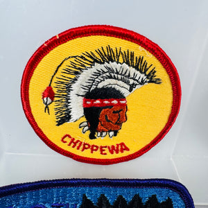 Vintage Scout Patch Lot (4) – Chippewa, CUWE 218 30th Anniversary, DMC 75 “CW WOW”, #9 Star Buffalo Patch