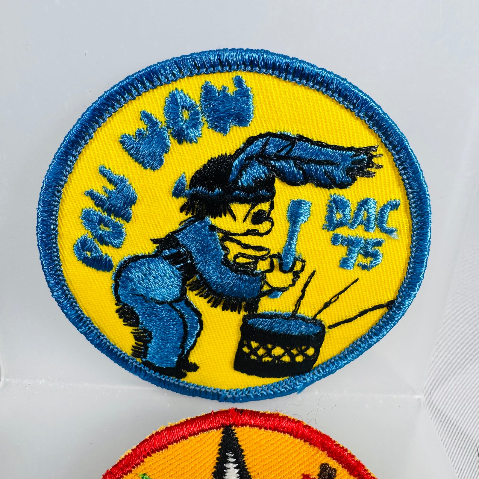 Vintage Scout Patch Lot (4) – Chippewa, CUWE 218 30th Anniversary, DMC 75 “CW WOW”, #9 Star Buffalo Patch