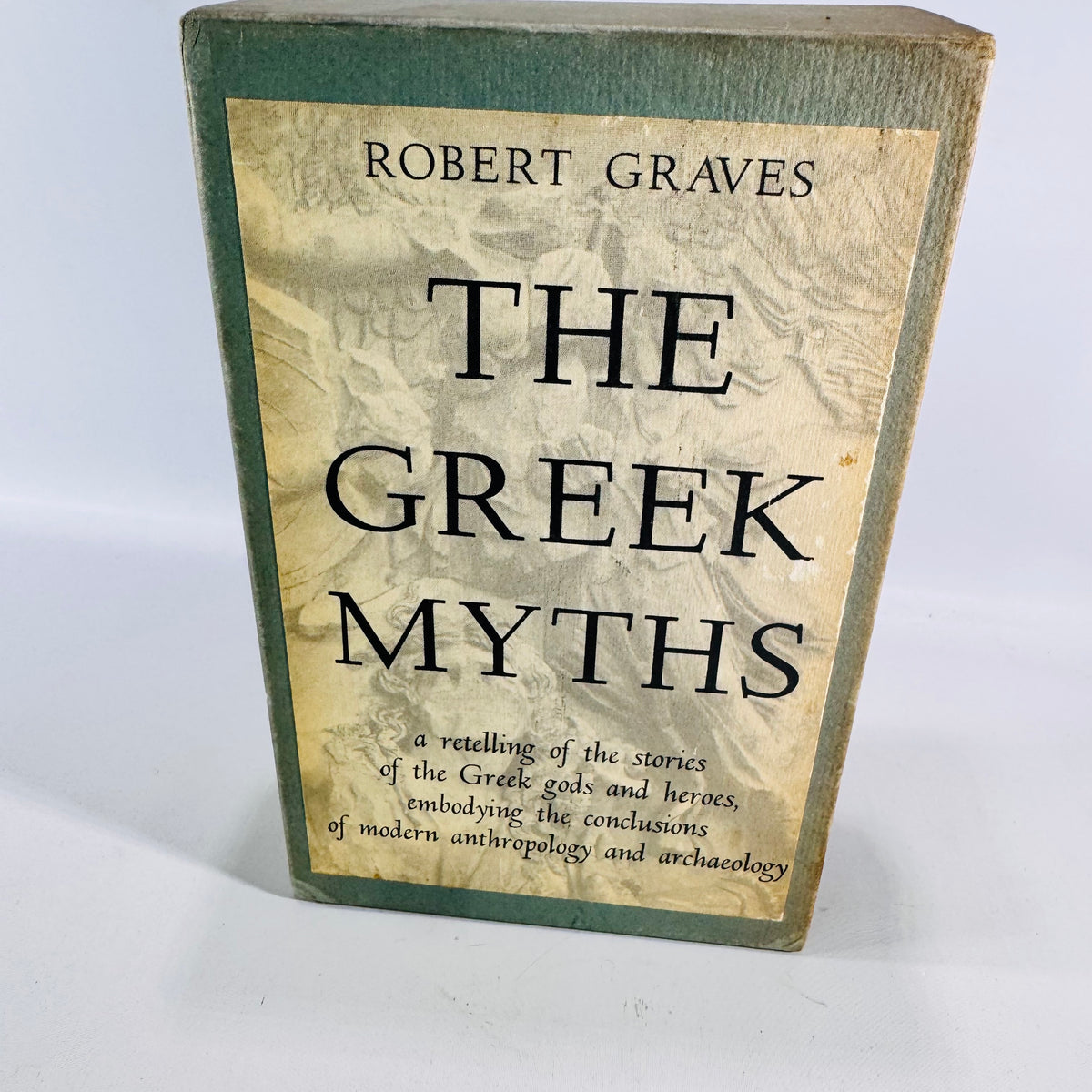 1957 The Greek Myths by Robert Graves Two Volume Hardcover Set with Slipcase and Foldout Map