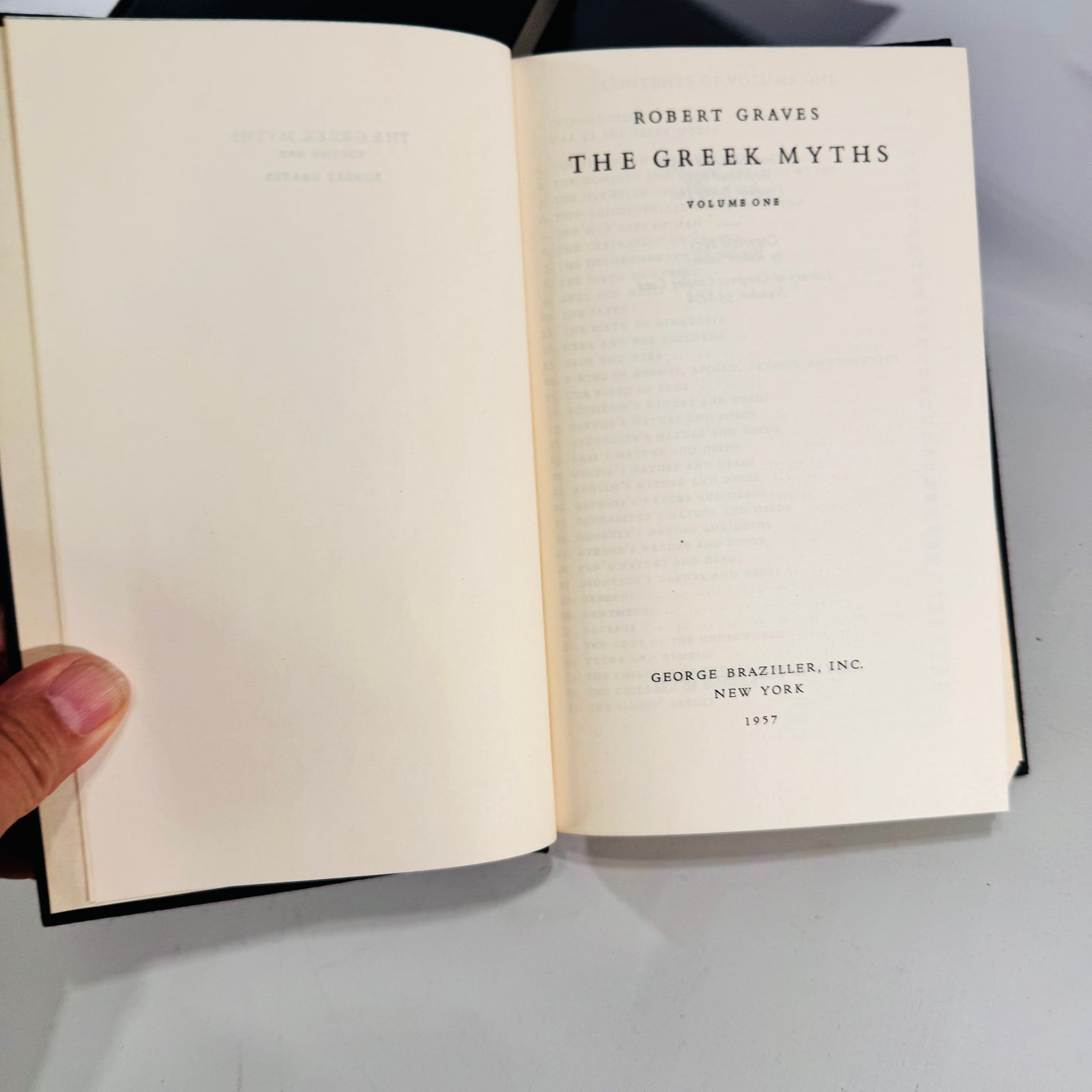 1957 The Greek Myths by Robert Graves Two Volume Hardcover Set with Slipcase and Foldout Map