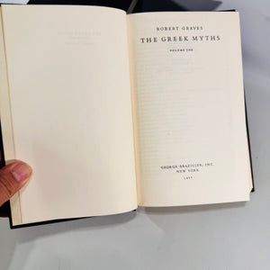 1957 The Greek Myths by Robert Graves Two Volume Hardcover Set with Slipcase and Foldout Map