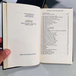 1957 The Greek Myths by Robert Graves Two Volume Hardcover Set with Slipcase and Foldout Map