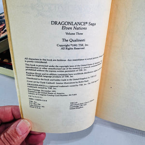 Dragonlance Elven Nations Trilogy Complete 3 Book Set 1991 TSR First Printings Fantasy Paperbacks