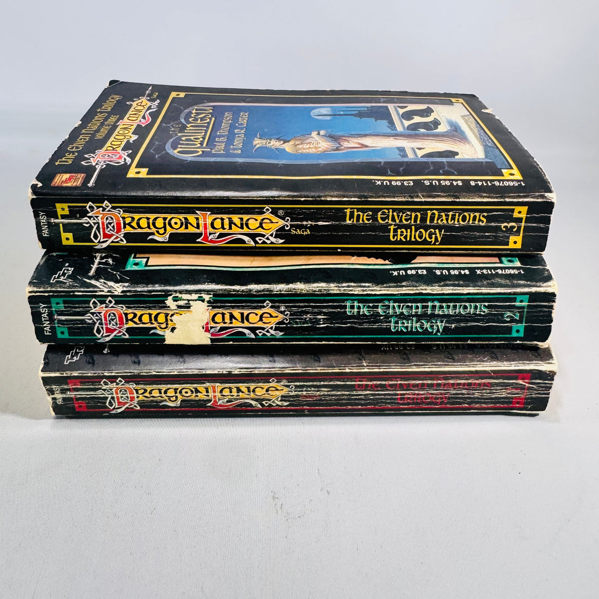 Dragonlance Elven Nations Trilogy Complete 3 Book Set 1991 TSR First Printings Fantasy Paperbacks