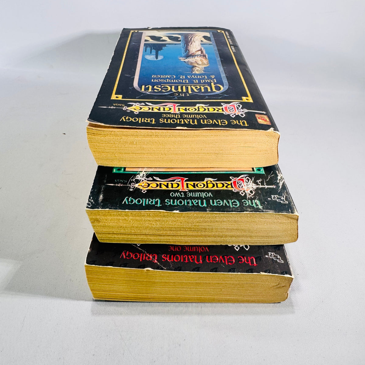 Dragonlance Elven Nations Trilogy Complete 3 Book Set 1991 TSR First Printings Fantasy Paperbacks
