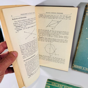1940s Mathematics Textbook Bundle 5 Barnes & Noble College Outline Series Books Algebra Calculus Geometry Trigonometry