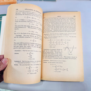 1940s Mathematics Textbook Bundle 5 Barnes & Noble College Outline Series Books Algebra Calculus Geometry Trigonometry