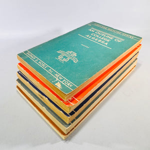 1940s Mathematics Textbook Bundle 5 Barnes & Noble College Outline Series Books Algebra Calculus Geometry Trigonometry