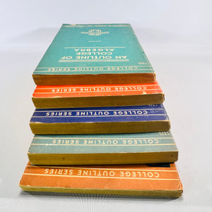 1940s Mathematics Textbook Bundle 5 Barnes & Noble College Outline Series Books Algebra Calculus Geometry Trigonometry