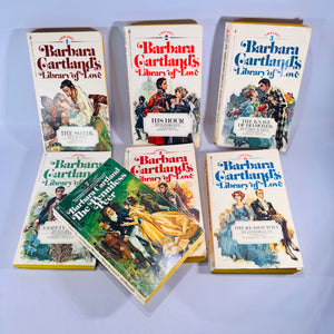 Barbara Cartland’s Library of Love Vintage Paperback Bundle Volumes 1–6 Plus The Penniless Peer