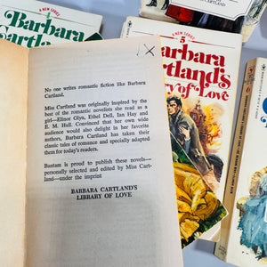 Barbara Cartland’s Library of Love Vintage Paperback Bundle Volumes 1–6 Plus The Penniless Peer
