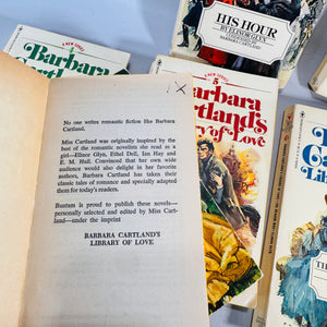 Barbara Cartland’s Library of Love Vintage Paperback Bundle Volumes 1–6 Plus The Penniless Peer