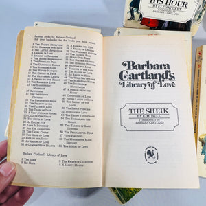 Barbara Cartland’s Library of Love Vintage Paperback Bundle Volumes 1–6 Plus The Penniless Peer