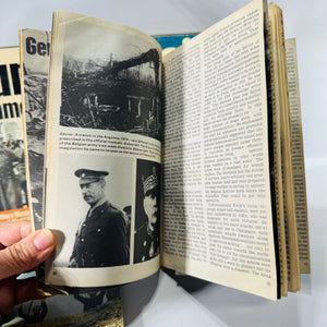 Vintage Military History Paperback Lot — Ballantine Illustrated WWII & WWI (1968–1971) — 4 Vols | France 1940, Sicily, Carpathian Disaster, Trench Fighting