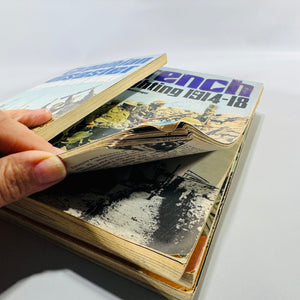 Vintage Military History Paperback Lot — Ballantine Illustrated WWII & WWI (1968–1971) — 4 Vols | France 1940, Sicily, Carpathian Disaster, Trench Fighting
