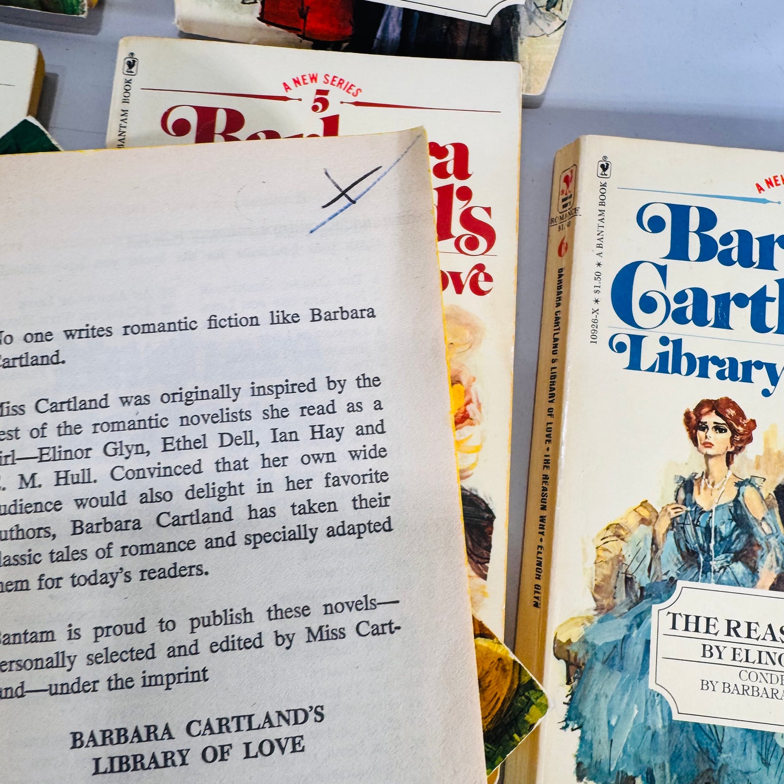 Barbara Cartland’s Library of Love Vintage Paperback Bundle Volumes 1–6 Plus The Penniless Peer
