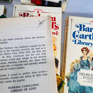 Barbara Cartland’s Library of Love Vintage Paperback Bundle Volumes 1–6 Plus The Penniless Peer